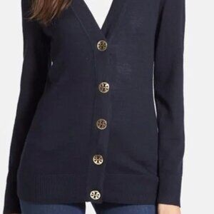 * BRAND NEW * Tory Burch Simone Merino Wool cardigan in Navy